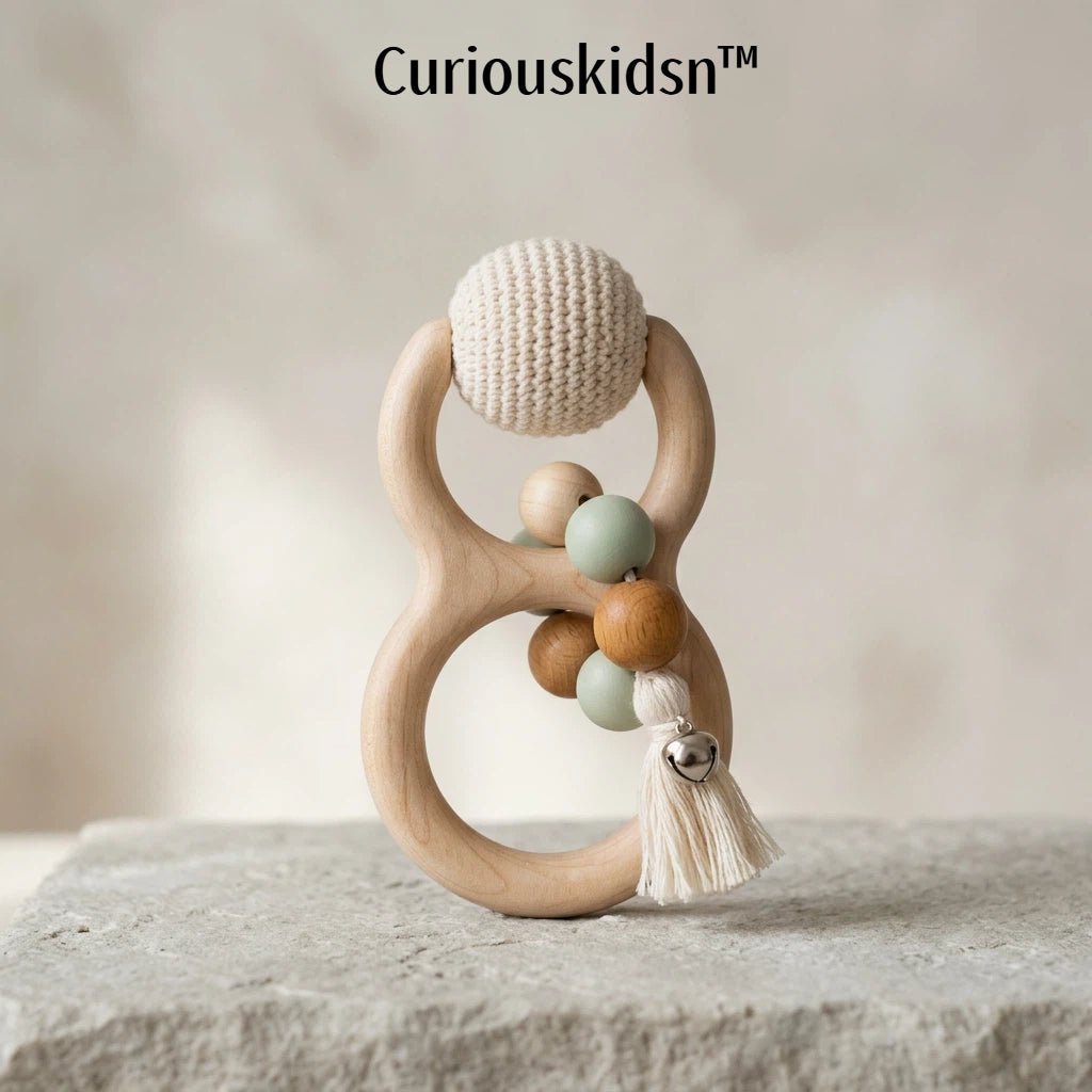Curiouskidsn™ | HarmonyLoop Baby Sensory Rattle